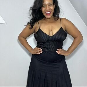 Vintage whimsigoth dress haunted fit and flare midi classic LBD goth romantic